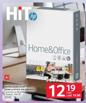 Papier ksero A4 HP Home & Office 500 arkuszy promocja w Selgros