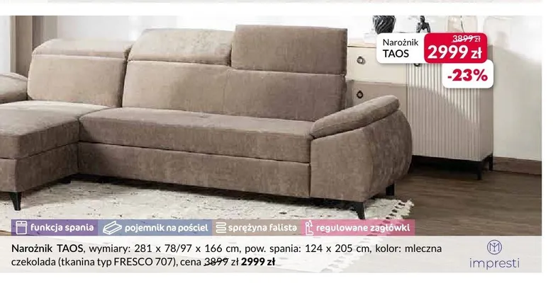 Narożnik TAOS promocja w Salony Agata