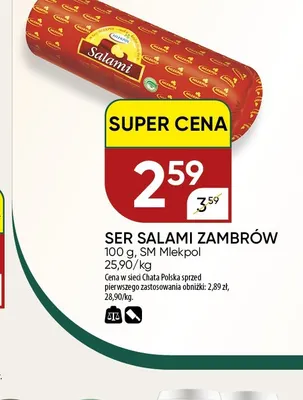 Ser Salami Zambrów Mlekpol promocja w Chata Polska