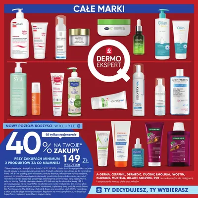 Dermokosmetyki do pielęgnacji i oczyszczania twarzy, ciała oraz włosów A-Derma, Cetaphil, Dermedic, Ducray, Emolium, Iwostin, Klorane, Mustela, Oillan, Solverx, SVR promocja w Super-Pharm