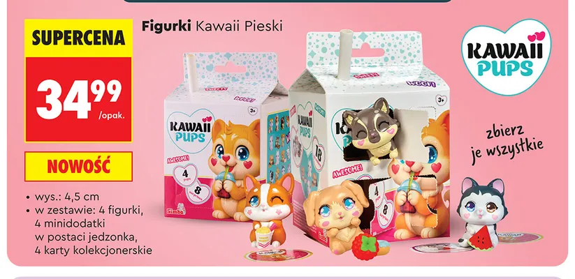 Figurki Kawaii Pieski Kawaii Pups promocja w Biedronka