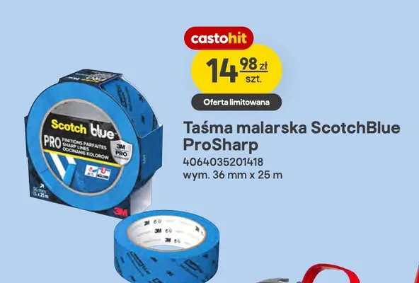 Taśma malarska ScotchBlue ProSharp promocja w Castorama