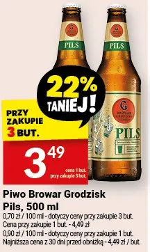 Piwo Browar Grodzisk Pils promocja w Twój Market