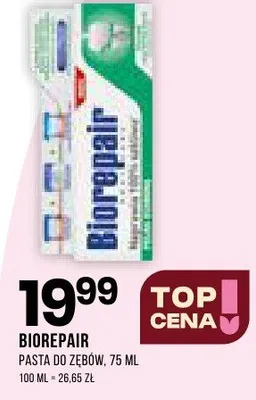 Pasta do zębów Biorepair 75ml promocja w Drogerie Natura