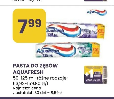 Pasta do zębów Aquafresh Triple Protection promocja w Stokrotka