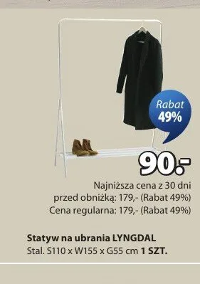 Statyw na ubrania LYNGDAL promocja w Jysk