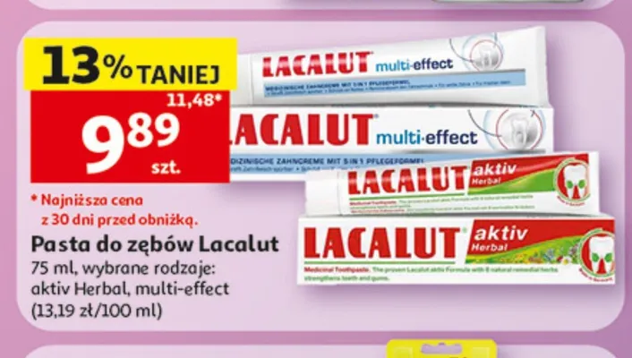 Pasta do zębów Lacalut aktiv Herbal promocja w Auchan