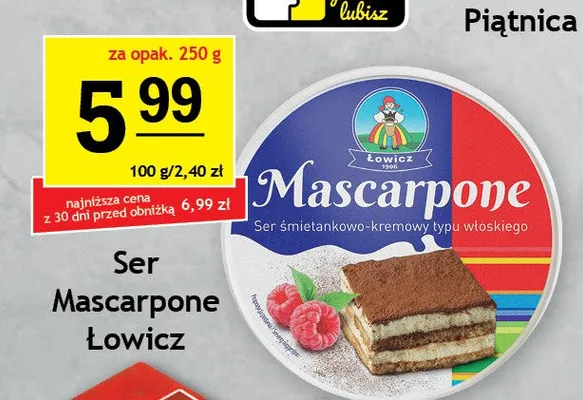 Ser Mascarpone Łowicz promocja w Gram Market