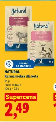 Karma mokra dla kota Natural cat promocja w Lidl