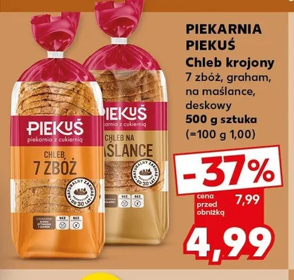Chleb krojony Piekuś na maślance promocja w Kaufland