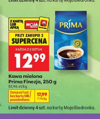Kawa mielona Prima Finezja promocja w Biedronka