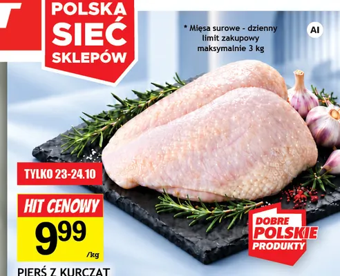 Pierś z kurcząt z kością i skórą promocja w Gram Market