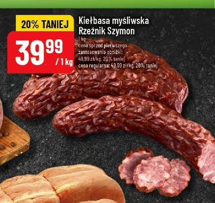 Kiełbasa myśliwska Rzeźnik Szymon promocja w POLOmarket