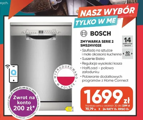 Zmywarka Bosch Serie 2 SMS2HVI02E promocja w Max Elektro