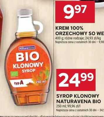 Syrop klonowy Naturavena Bio promocja w Stokrotka