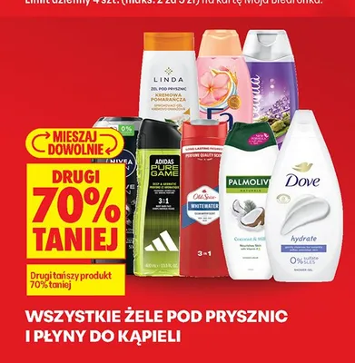 Żele pod prysznic i płyny do kąpieli promocja w Biedronka