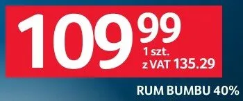 Rum Bumbu 40% 62095 promocja w Selgros