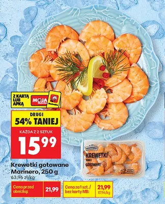 Krewetki gotowane Marinero promocja w Biedronka