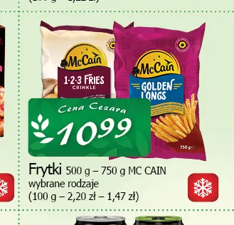 Frytki 1-2-3 Fries Crinkle McCain promocja w CEZAR Delikatesy