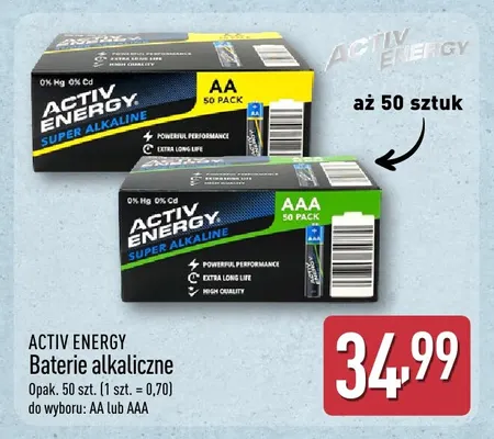 Baterie alkaliczne Activ Energy Aaa promocja w Aldi
