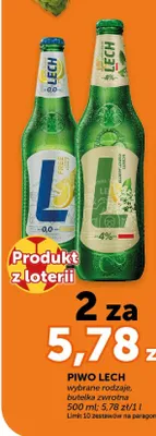 Piwo bezalkoholowe Lech Free Lemon Pomelo promocja w ABC