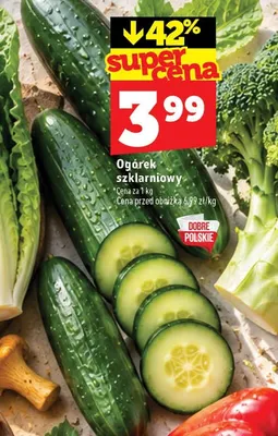 Ogórki szklarniowe promocja w TOPAZ