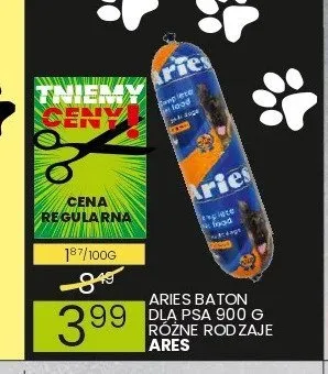 Karma dla psów Aries baton promocja w Wafelek