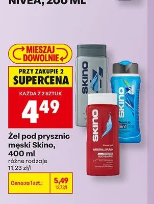 Żel pod prysznic męski Skino Waterfall Splash promocja w Biedronka