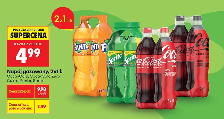 Napój gazowany 2x1l promocja w Biedronka