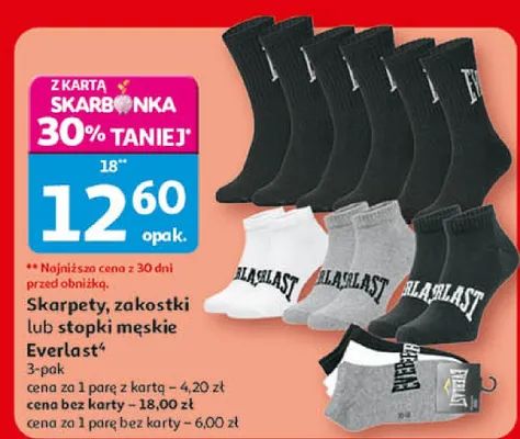 Skarpety, zakostki lub stopki męskie promocja w Auchan