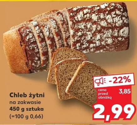 Chleb żytni na zakwasie promocja w Kaufland