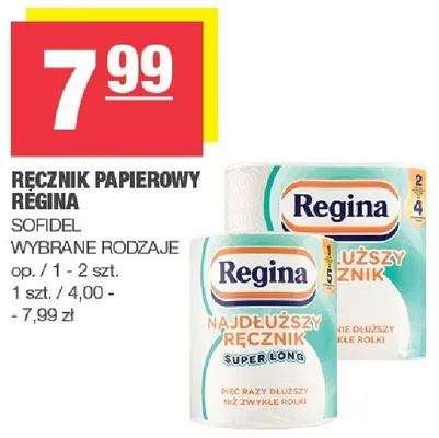 Ręcznik papierowy regina promocja w SPAR