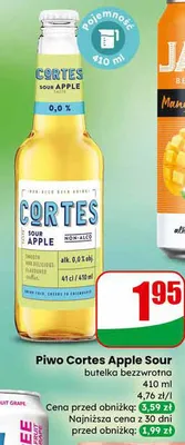 Piwo Cortes Apple Sour promocja w Dino
