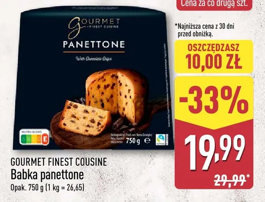 Babka panettone Gourmet Finest Cuisine promocja w Aldi