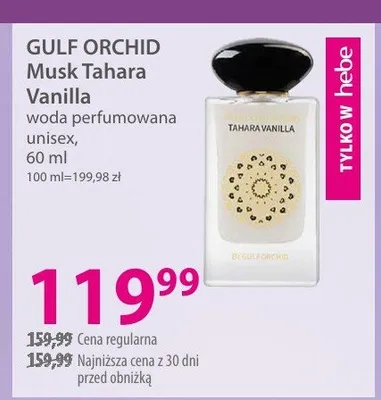 Woda perfumowana unisex Musk Tahara Vanilla promocja w Hebe