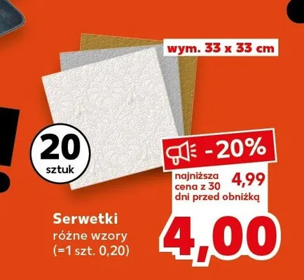 Serwetki różne wzory promocja w Kaufland