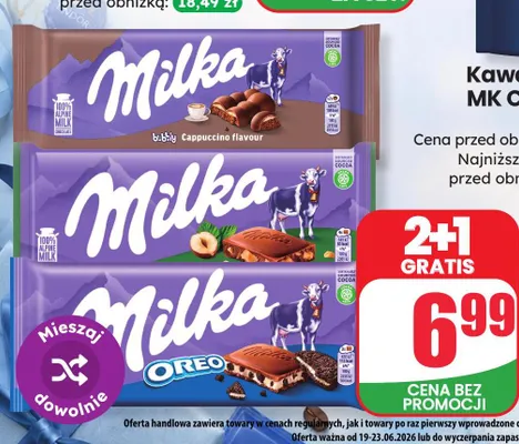 Czekolada Milka z orzechami laskowymi promocja w Dino