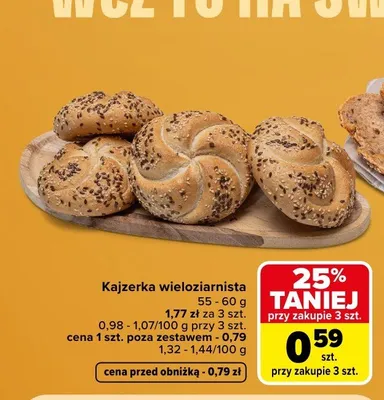 Kajzerka wieloziarnista promocja w Carrefour Market