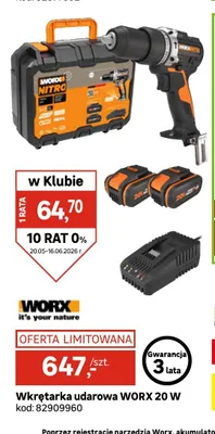 Wkrętarka udarowa WORX 20W promocja w Leroy Merlin