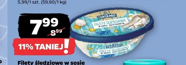 Filety śledziowe w sosie śmietankowym Corsarro promocja w Netto