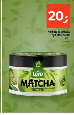 Herbata w proszku Loyd Matcha Bio promocja w Dealz