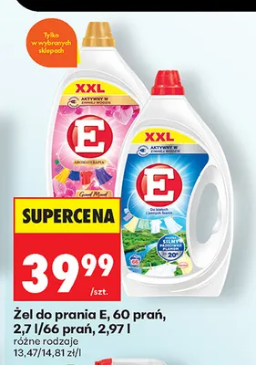 Żel do prania E 66 prań promocja w Biedronka