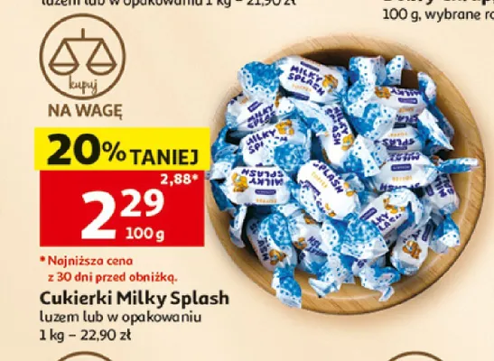 Cukierki Milky Splash promocja w Auchan