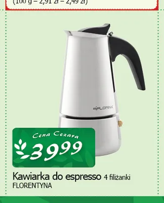 Kawiarka do espresso Florentyna promocja w CEZAR Delikatesy
