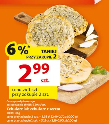 Cebularz lub cebularz z serem promocja w Auchan