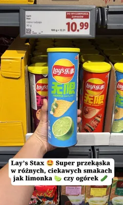 Chipsy Lay's Stax Lime Flavor promocja w Lidl