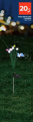 Lampa solarna trawa z motylikami promocja w Dealz