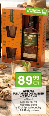 Whiskey Tullamore D.E.W. Irish + 2 szklanki promocja w Twój Market