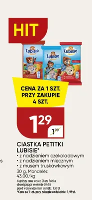 Ciastka Petitki Lubisie z nadzieniem czekoladowym promocja w Chata Polska