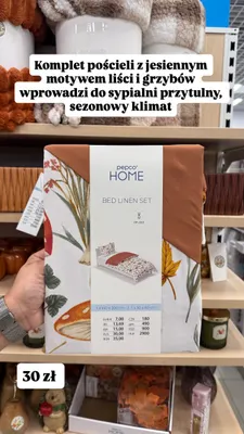 Komplet pościeli Pepco Home z jesiennym motywem promocja w Pepco